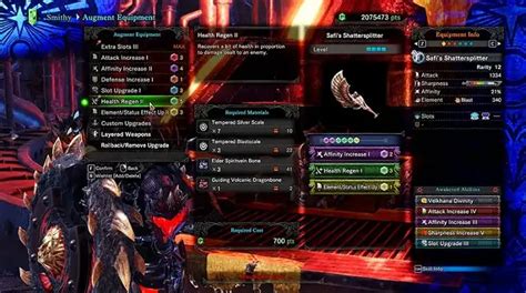 mhw augment materials